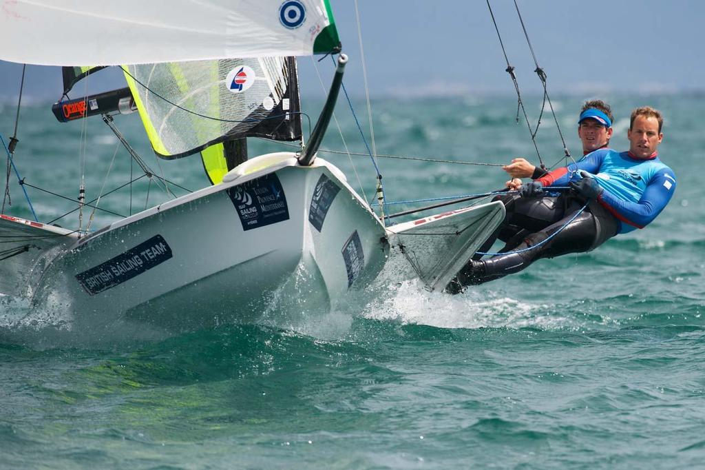 GBR4 Dylan Fletcher and Alain Sign - 2014 ISAF Sailing World Cup Hyeres ©  Franck Socha / ISAF Sailing World Cup Hyeres http://swc.ffvoile.fr/